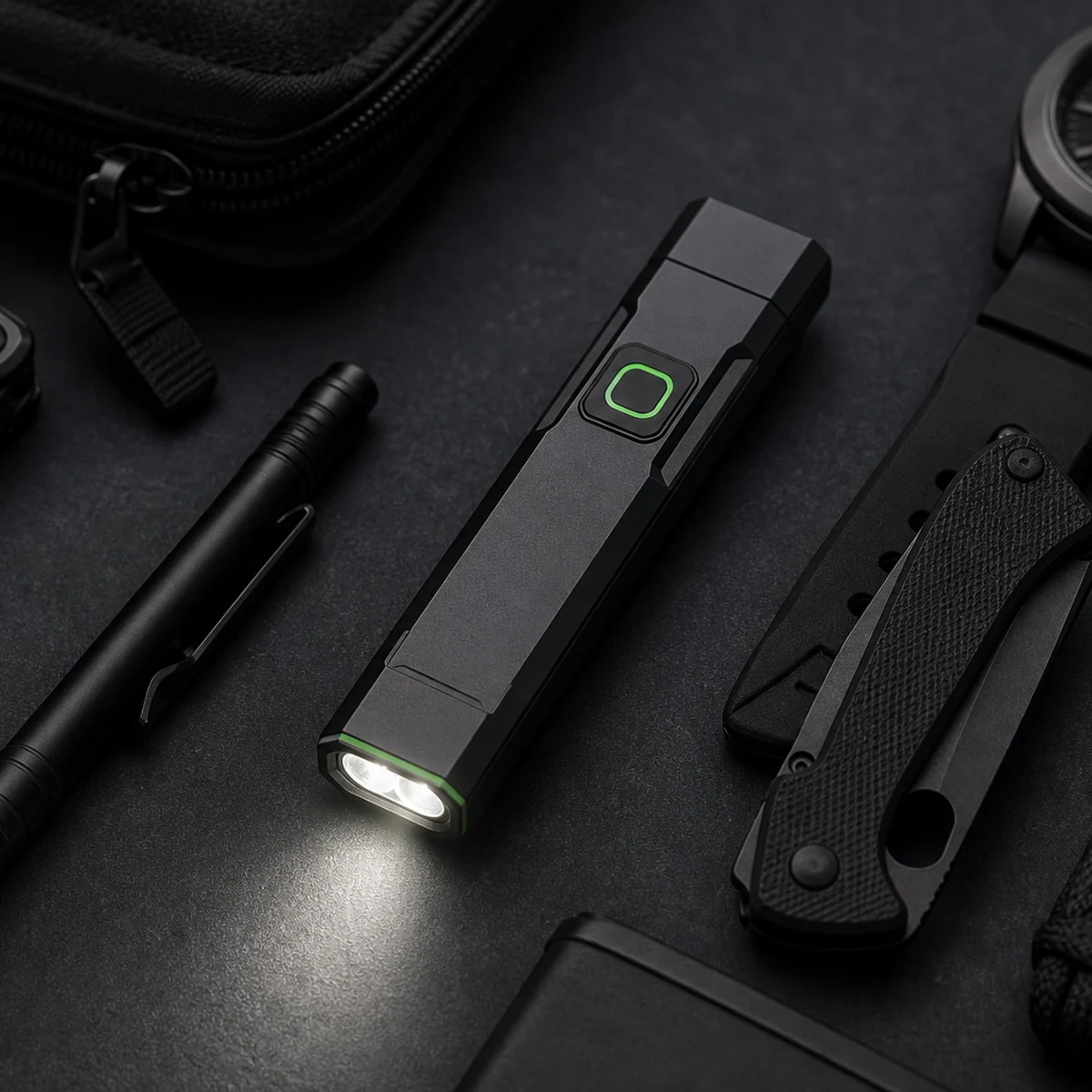 Long range tactical flashlight